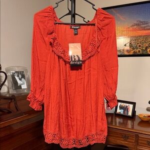 BY Design Women's Red Blouse